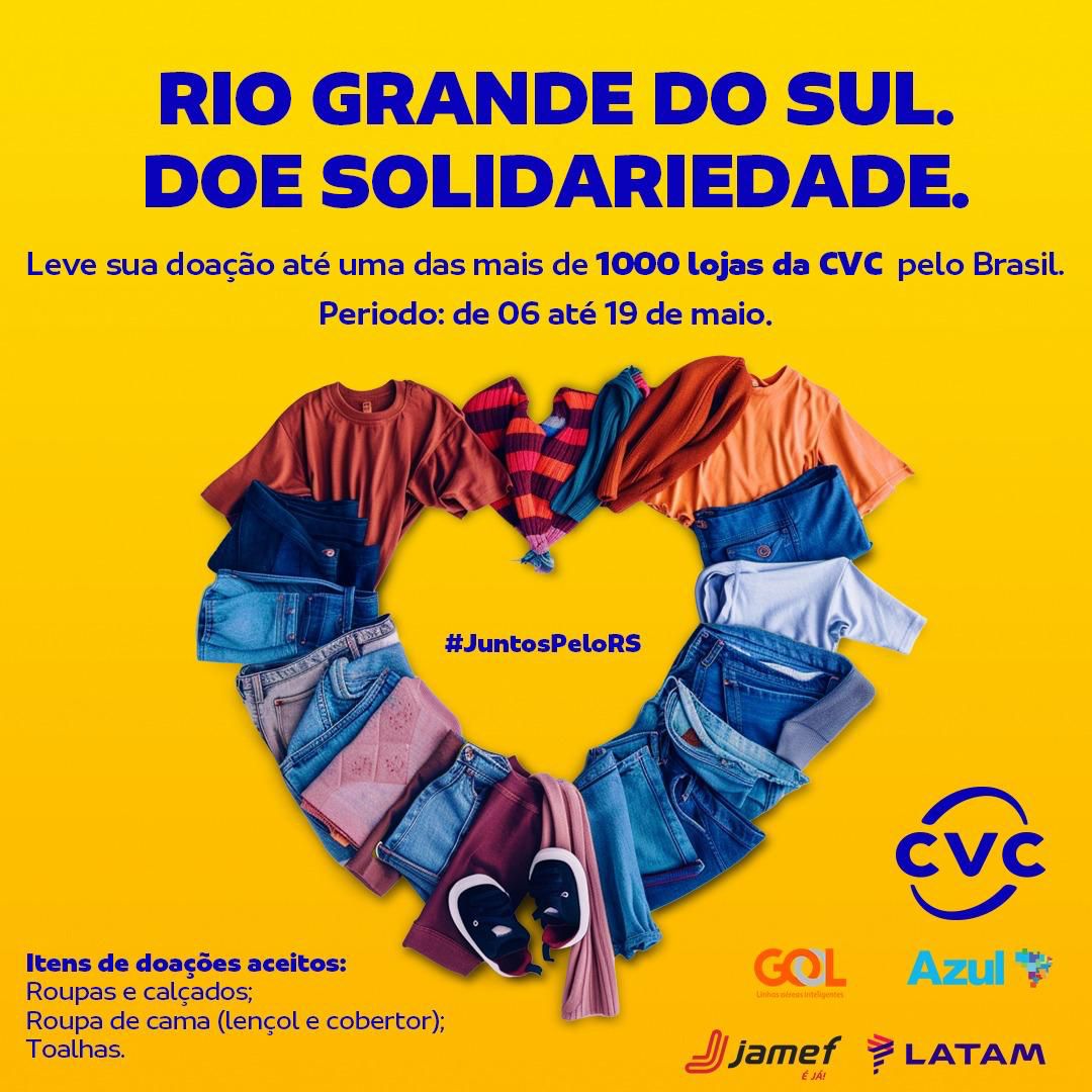 CVC Macaé Jornal Monitor Econômico Estado Rio Grande do Sul Doações Tragédia