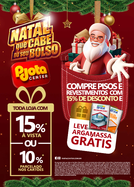 Banner Natal da PJ Center em Casimiro de Abreu