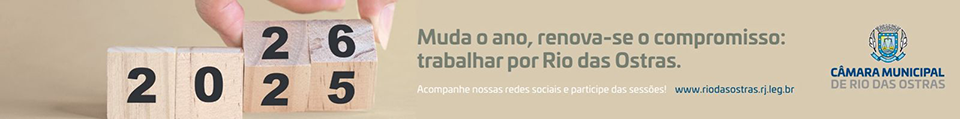 Banner de propaganda da Câmara Municipal de Rio das Ostras