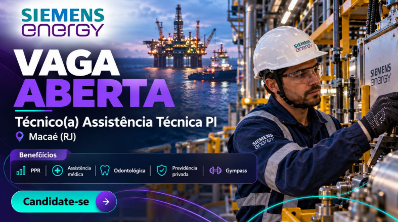 Siemens Energy abre vaga para Técnico(a) Subsea Pleno em Macaé (RJ)